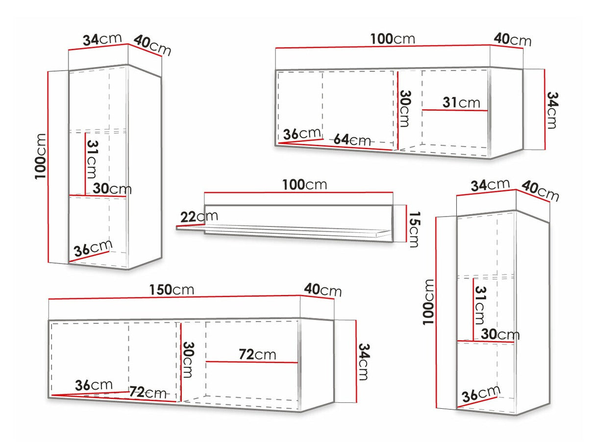 Nappali szett WALDI RIFLO SLIM II (Towiro Slim I 2), Szín: Fekete
