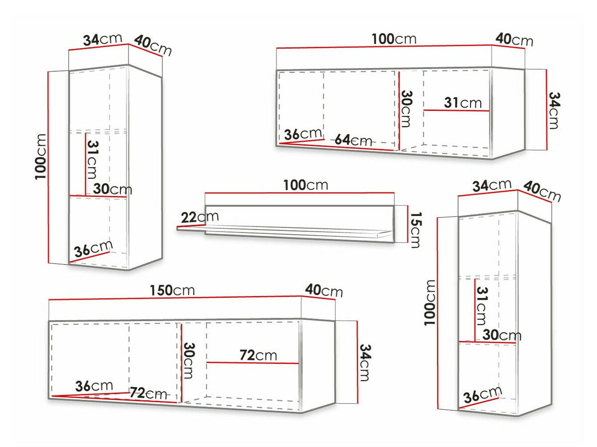 Nappali szett WALDI RIFLO SLIM II (Towiro Slim I 2), Szín: Fehér