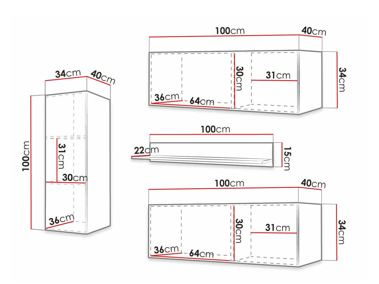 Nappali szett WALDI RIFLO SLIM III (Towiro Slim I 3), Szín: Fekete