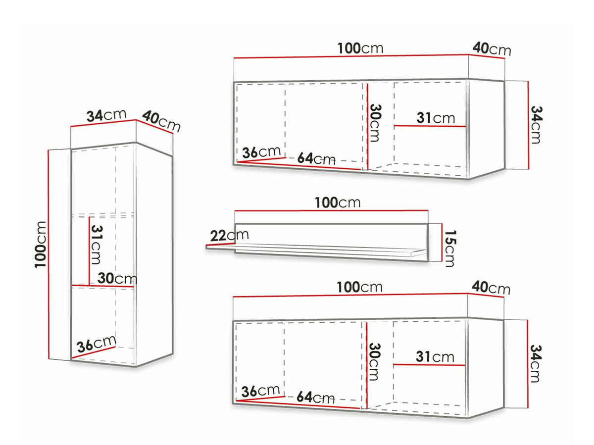 Nappali szett WALDI RIFLO SLIM III (Towiro Slim I 3), Szín: Fehér