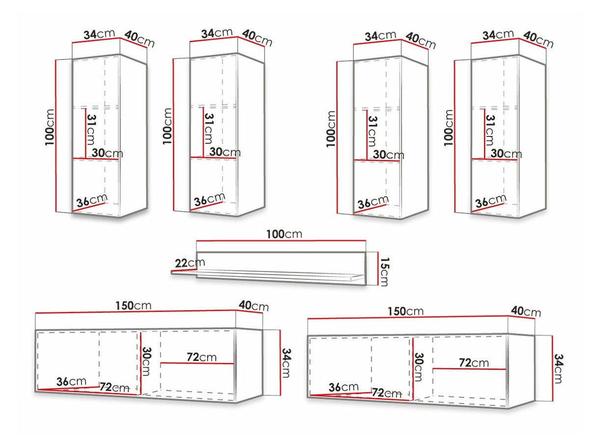 Nappali szett WALDI RIFLO SLIM IV (Towiro Slim I 4), Szín: Fekete