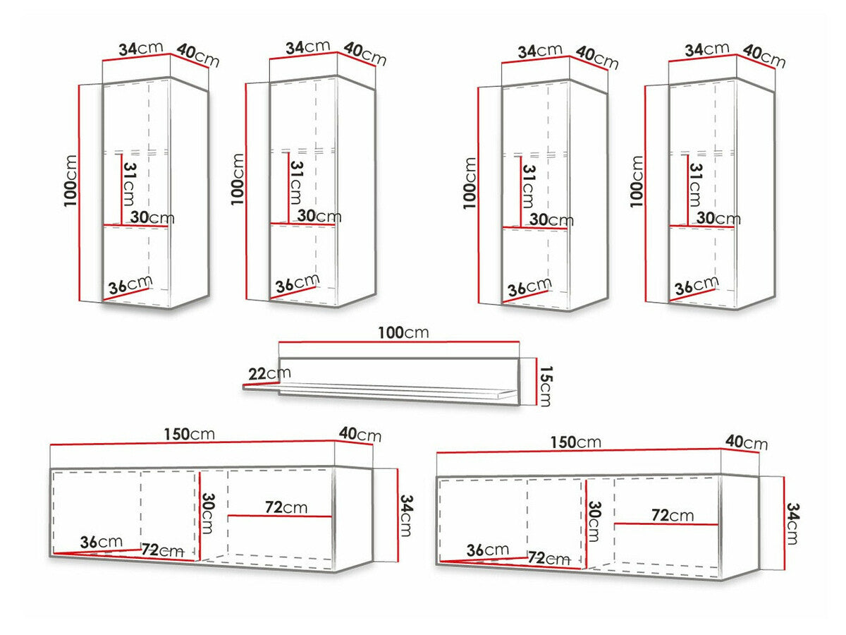 Nappali szett WALDI RIFLO SLIM IV (Towiro Slim I 4), Szín: Fehér