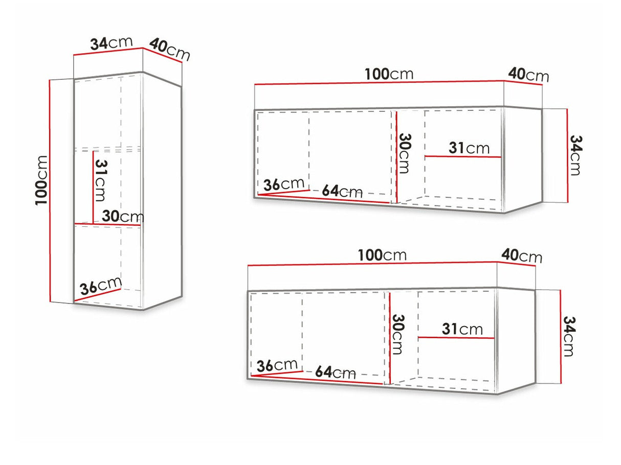 Nappali szett WALDI RIFLO SLIM VI, Szín: Fekete