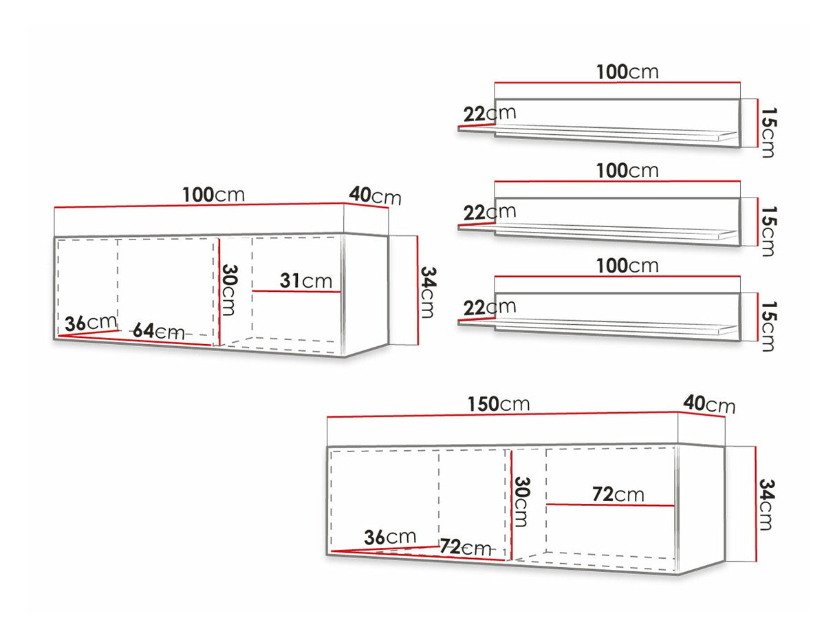 Nappali szett WALDI RIFLO SLIM X (Towiro Slim I 10), Szín: Fekete