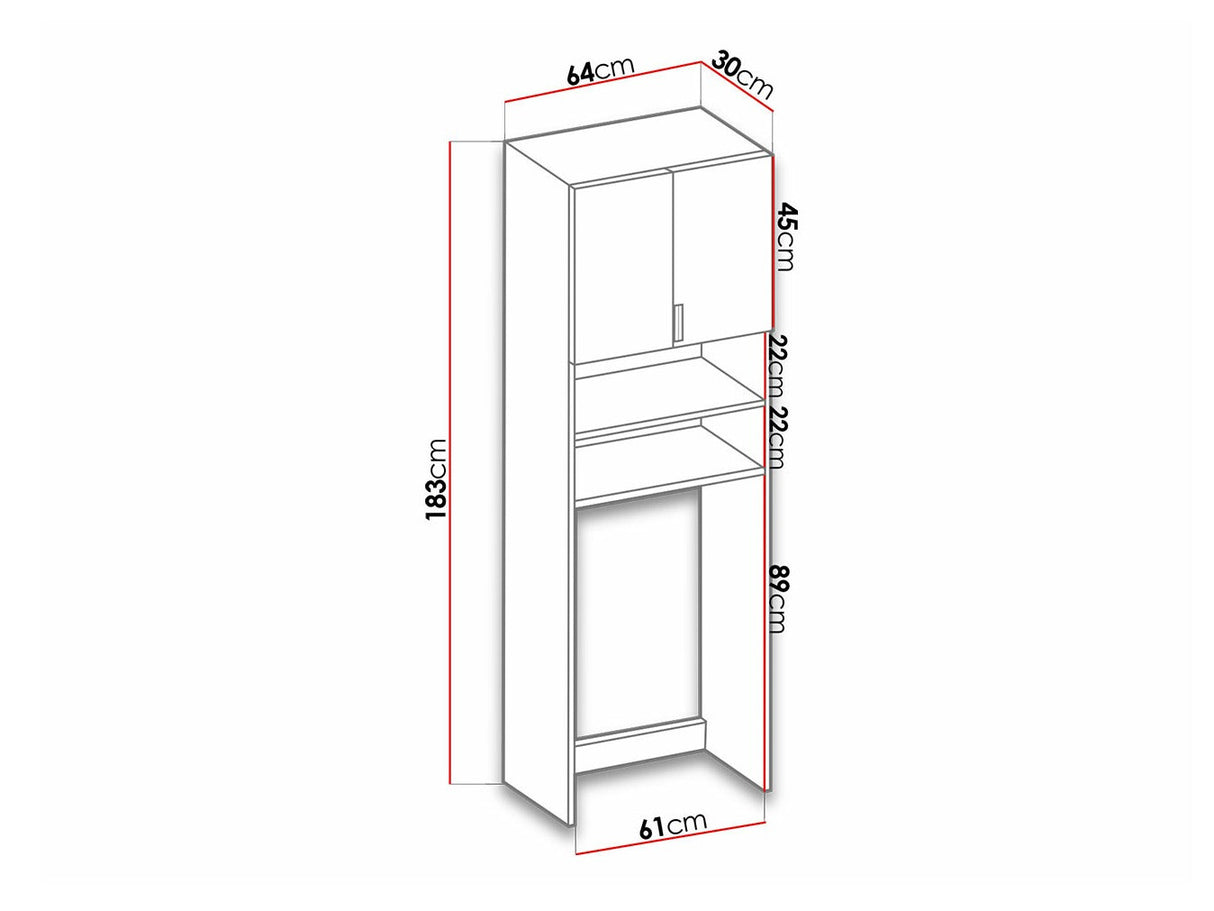 Fürdőszoba polc Bonito, Szín: Fehér