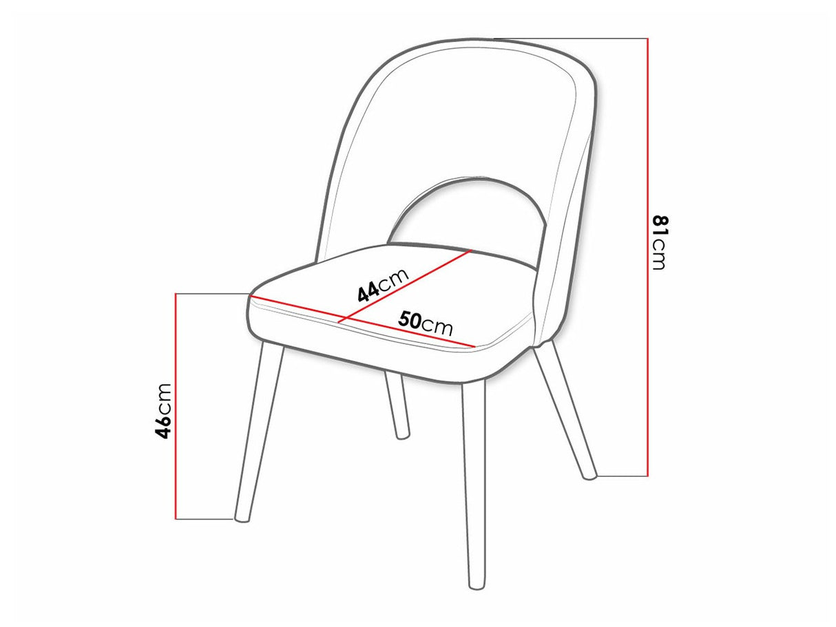 Szék K84 (JK84), Kárpit: Magic Velvet 2201, Fa színe: Bükkfa
