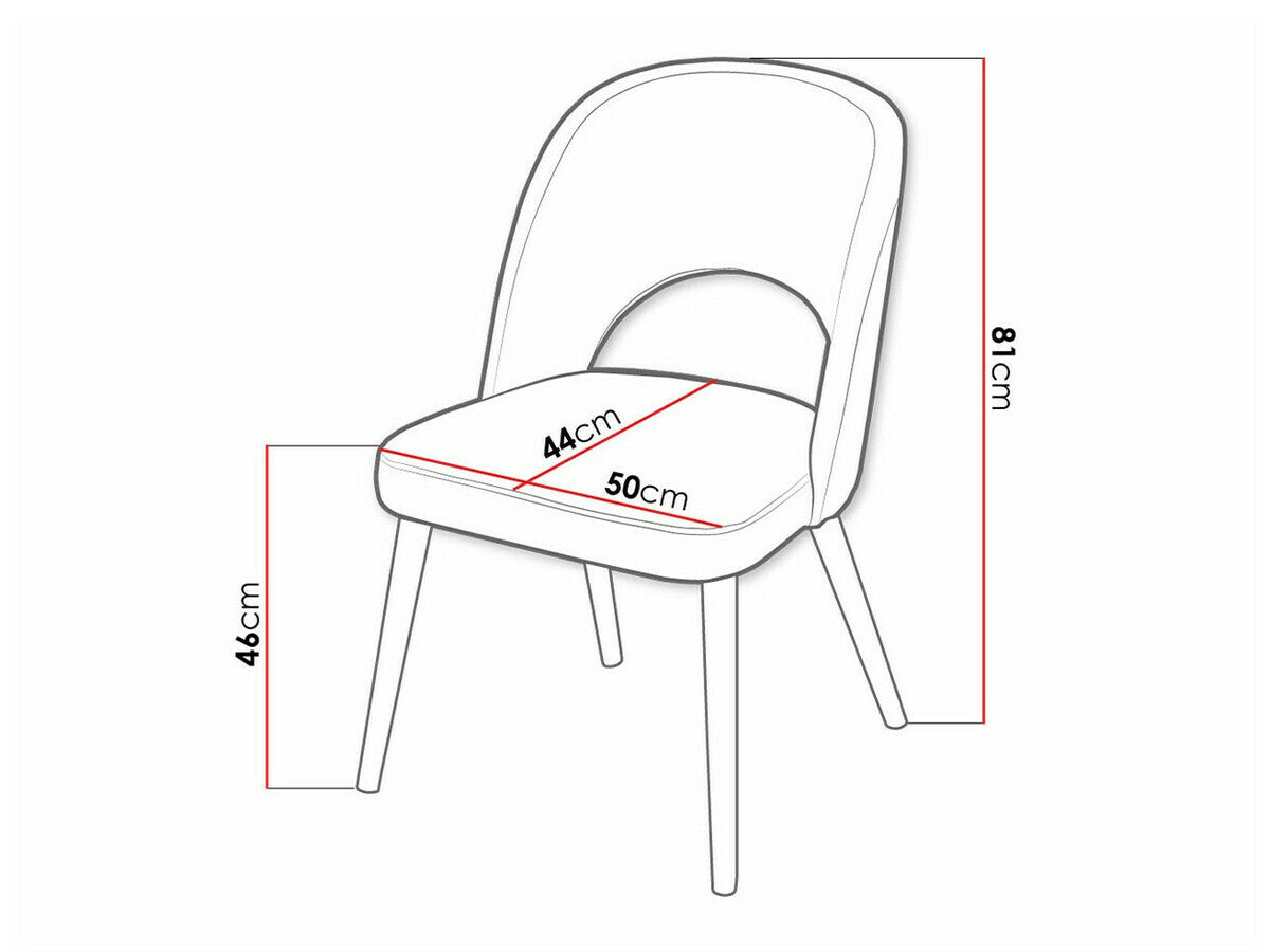 Szék K84 (JK84), Kárpit: Magic Velvet 2258, Fa színe: Bükkfa