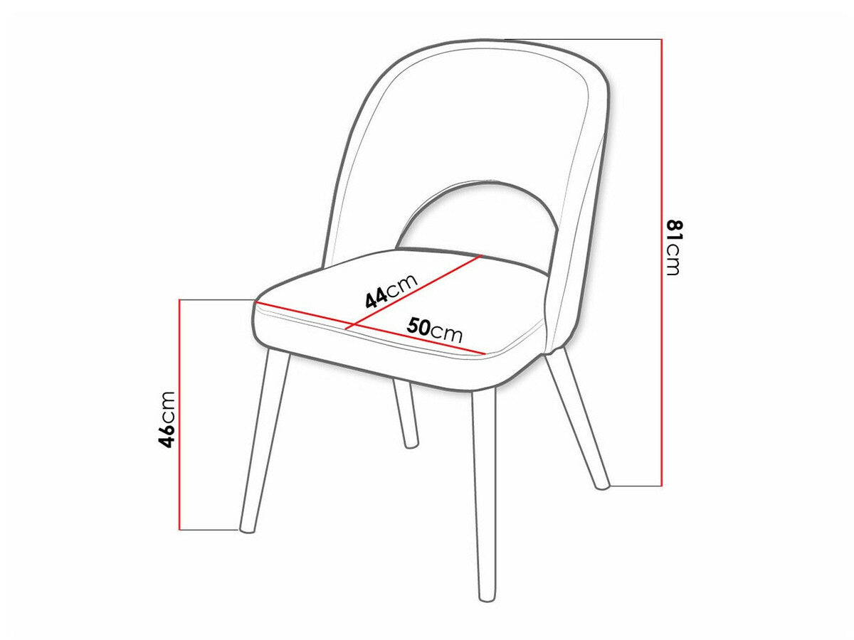 Szék K84 (JK84), Kárpit: Magic Velvet 2258, Fa színe: Fekete
