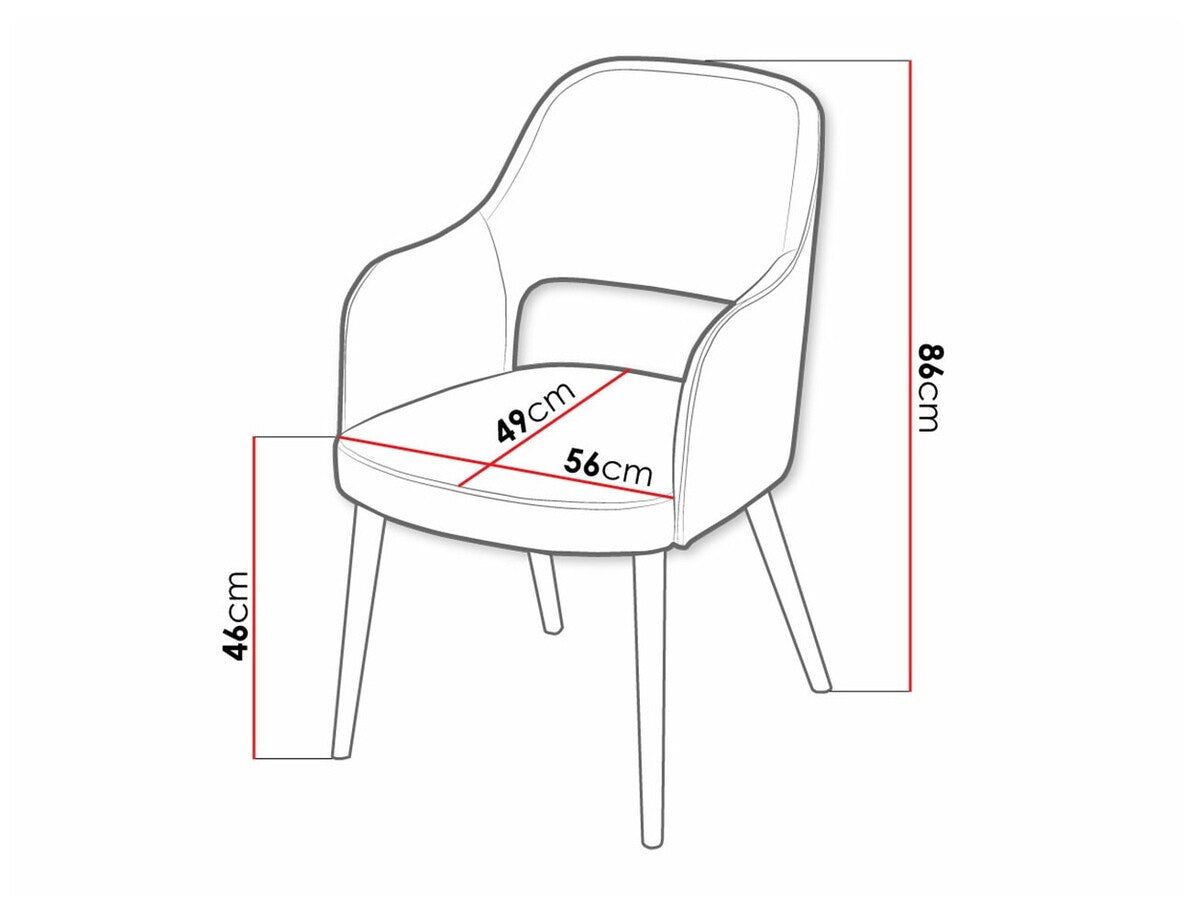Szék K85 (JK85 R), Kárpit: Magic Velvet 2234, Fa színe: Bükkfa
