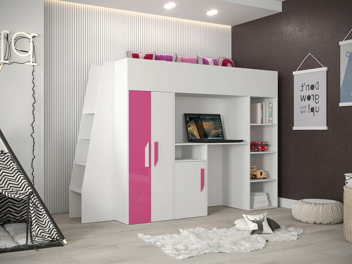 Galériaágy PARTY 15 (Pen 15), Szín: Fehér + Fényes rózsaszínű + Fényes fehér