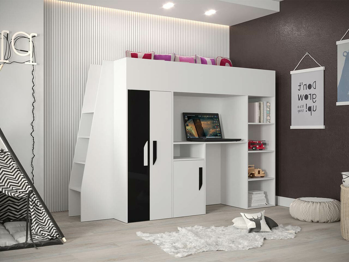 Galériaágy PARTY 15 (Pen 15), Szín: Fehér + Fényes fekete + Fényes fehér