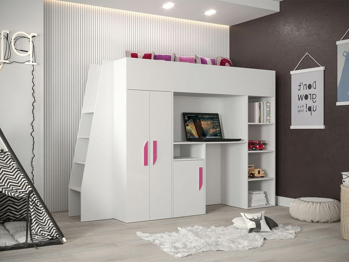 Galériaágy PARTY 15 (Pen 15), Szín: Fehér + Fényes fehér + Rózsaszín