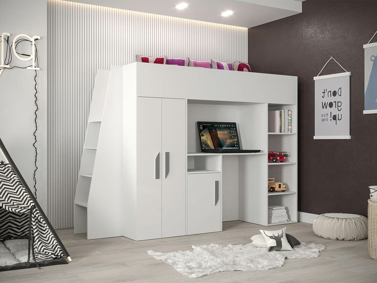 Galériaágy PARTY 15 (Pen 15), Szín: Fehér + Fényes fehér + Szürke