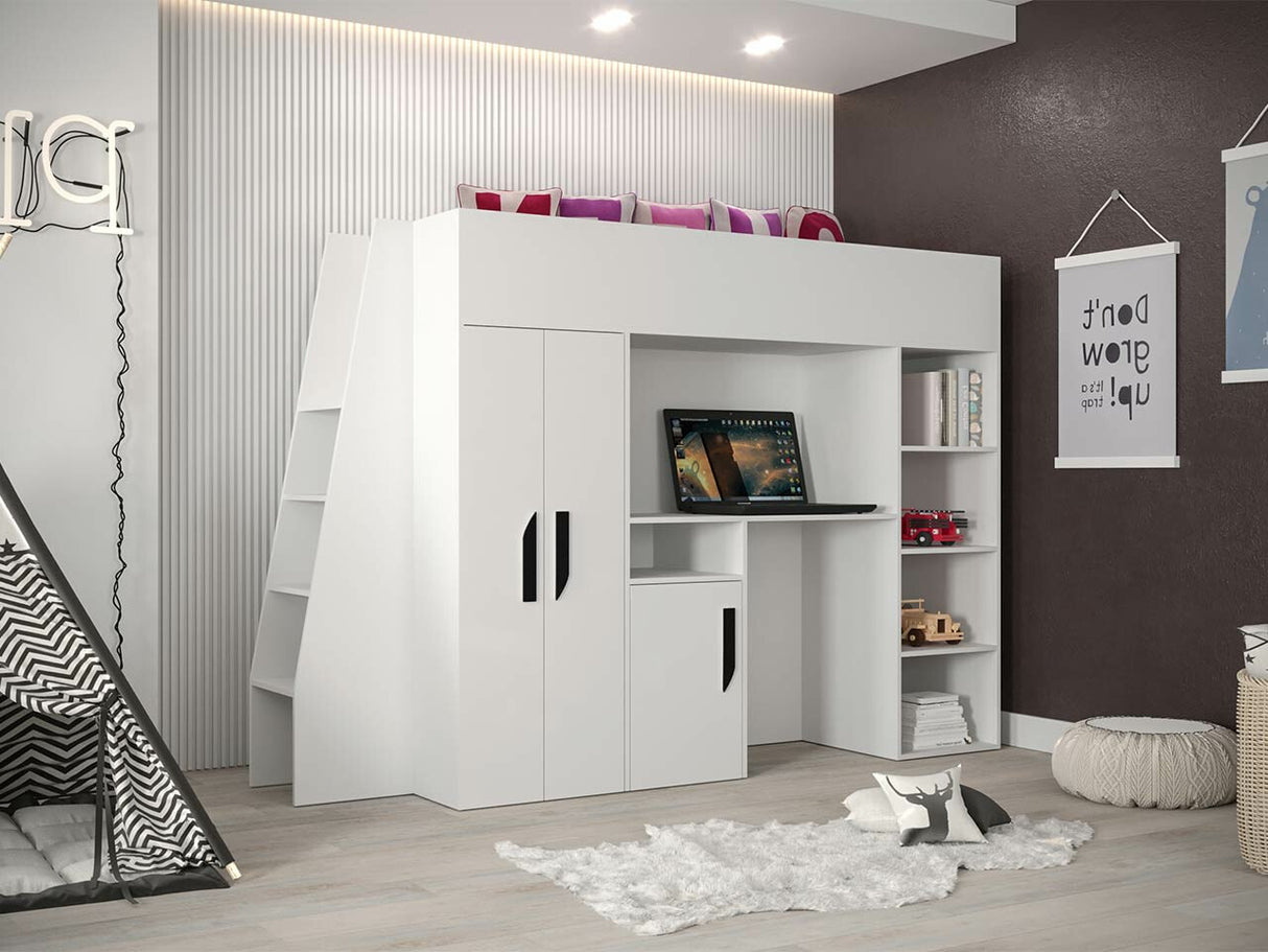 Galériaágy PARTY 15 (Pen 15), Szín: Fehér + Fényes fehér + Fekete