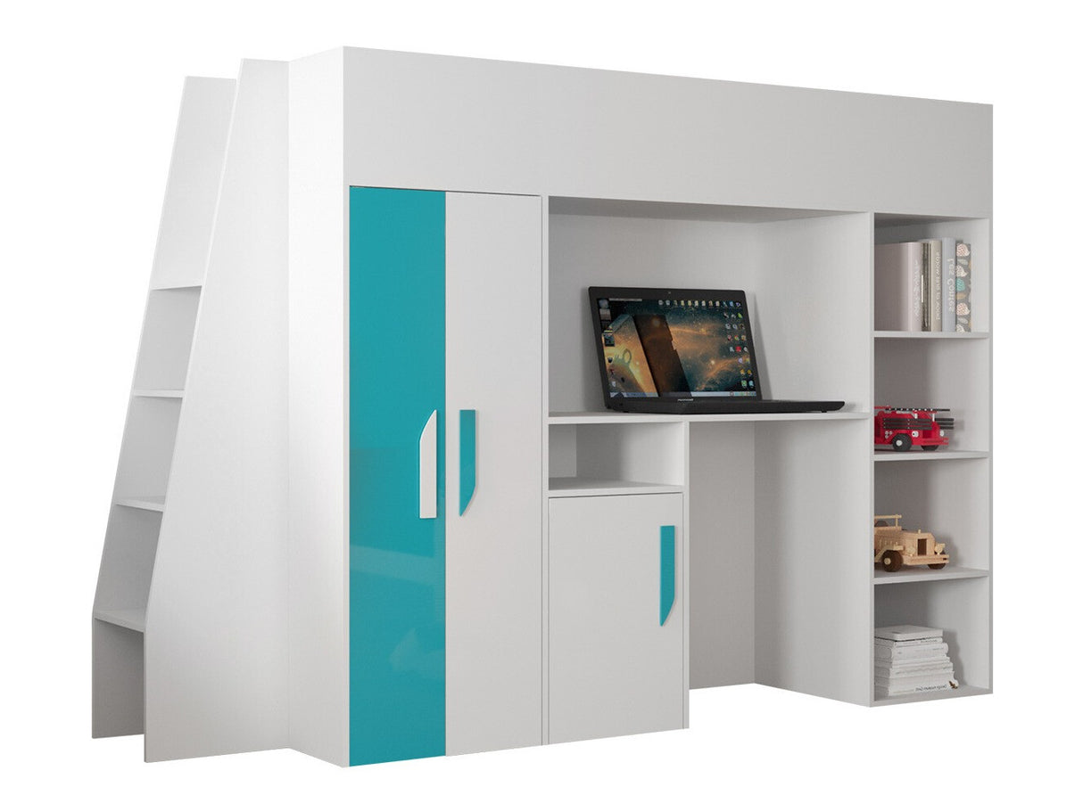 Galériaágy PARTY 15 (Pen 15), Szín: Fehér + Fényes Türkiz + Fényes fehér