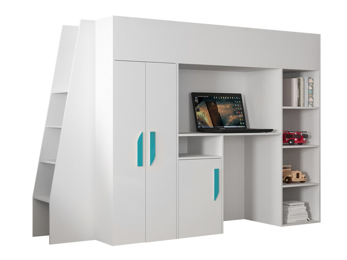 Galériaágy PARTY 15 (Pen 15), Szín: Fehér + Fényes fehér + Türkiz