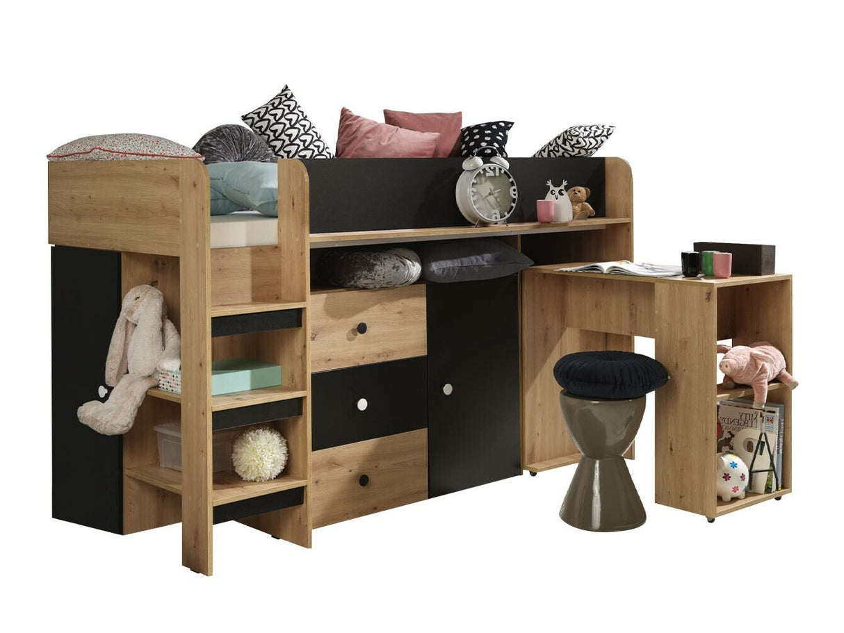 Galériaágy SMART 1, Szín: Artisan tölgy + Fekete