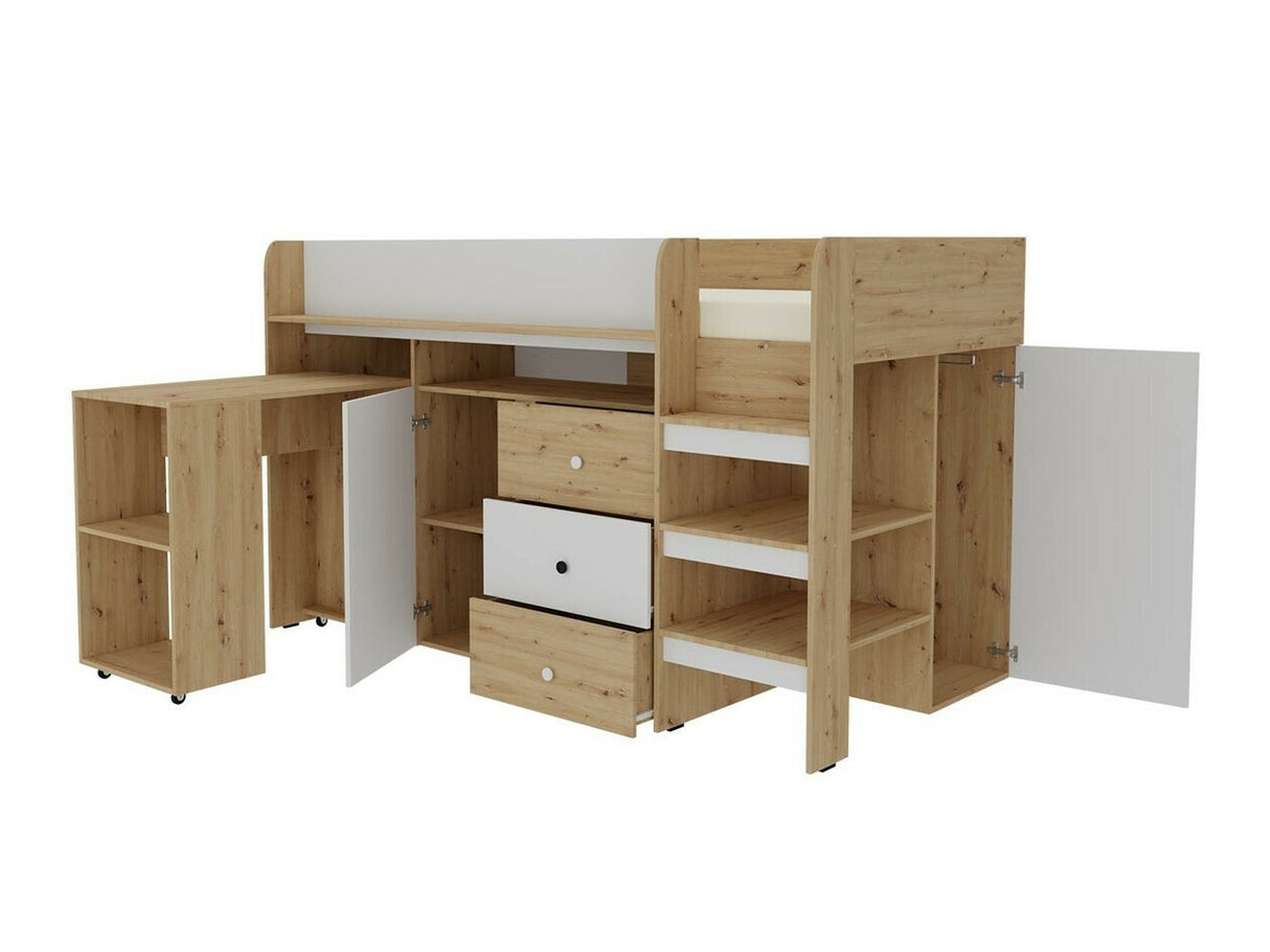 Galériaágy SMART 1, Szín: Artisan tölgy + Fekete