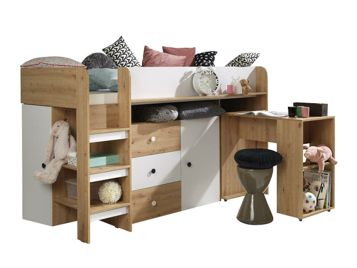 Galériaágy SMART 1, Szín: Artisan tölgy + Fehér