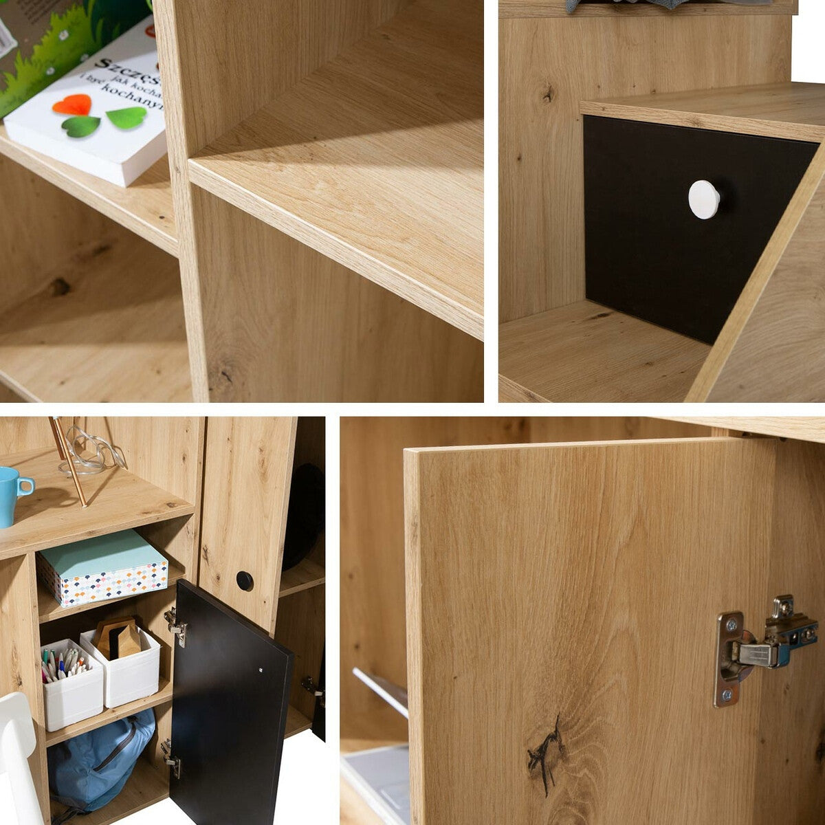 Galériaágy SMART 14, Szín: Artisan tölgy + Fekete