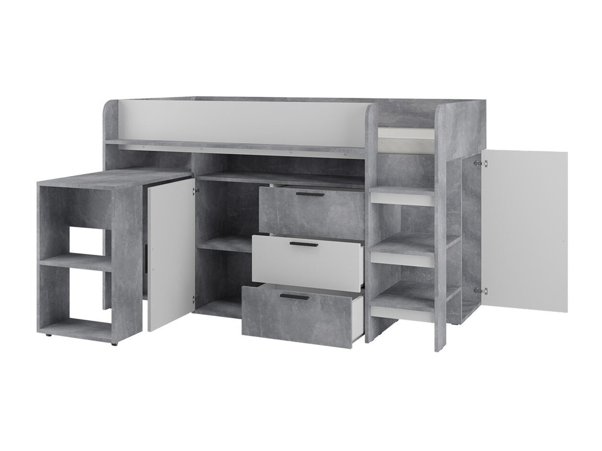 Galériaágy KONKRET 1, Szín: Beton + Fehér