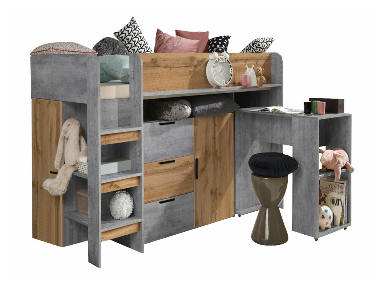 Galériaágy KONKRET 1, Szín: Beton + Wotan tölgy