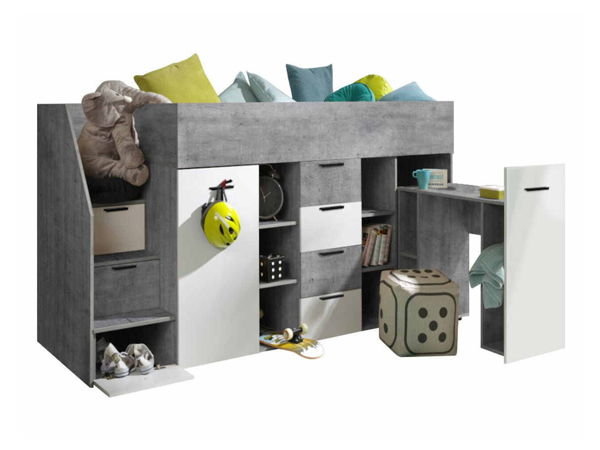 Galériaágy KONKRET 3, Szín: Beton + Fehér, Változatok: Balos