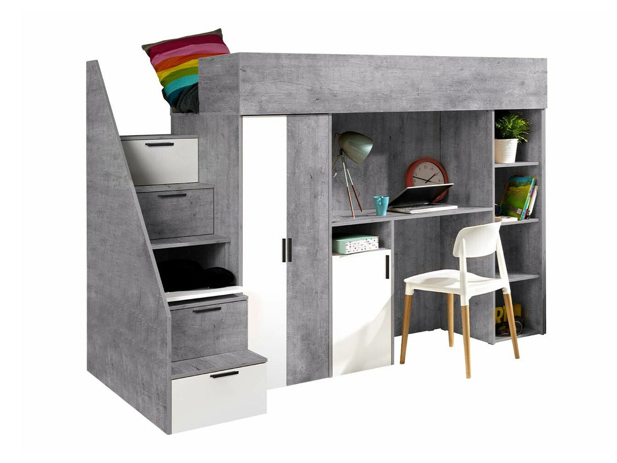 Galériaágy KONKRET 14, Szín: Beton + Fehér