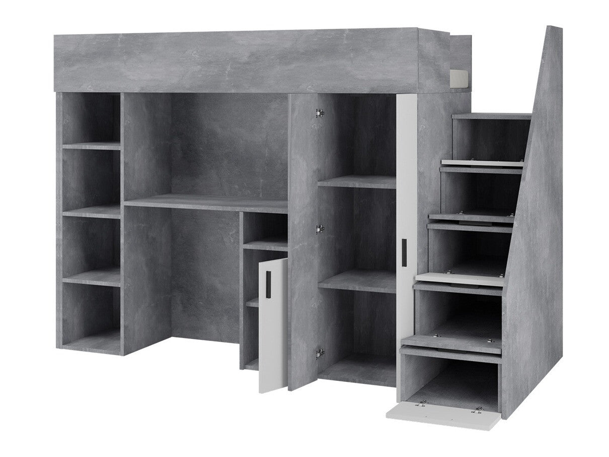 Galériaágy KONKRET 14, Szín: Beton + Fekete