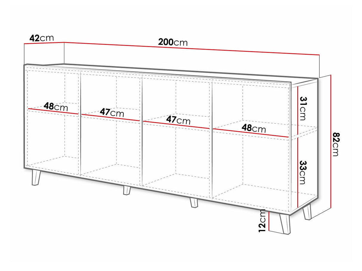 Szekrény ASTI CA Biały (Deziko), Szín: Fehér