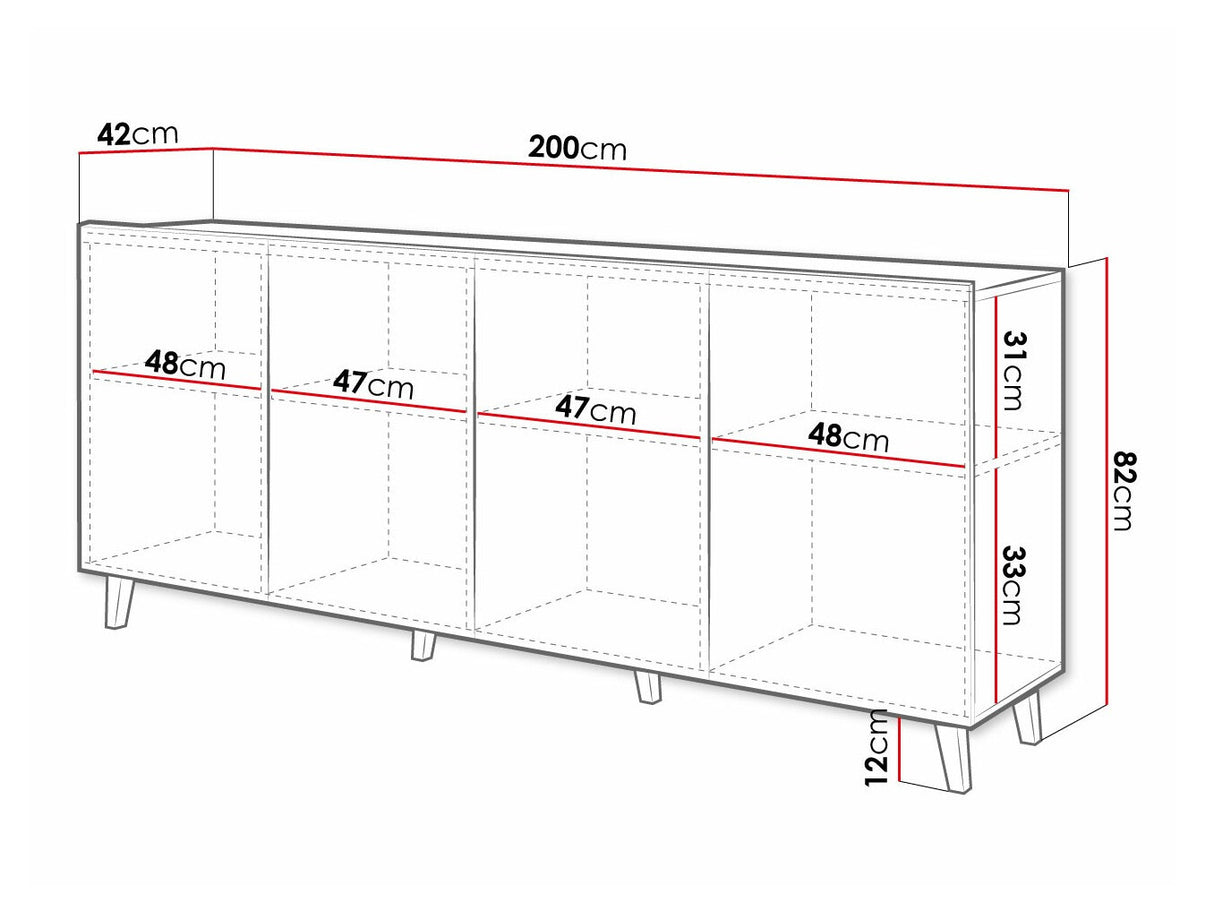 Szekrény BARI I, Szín: Fehér