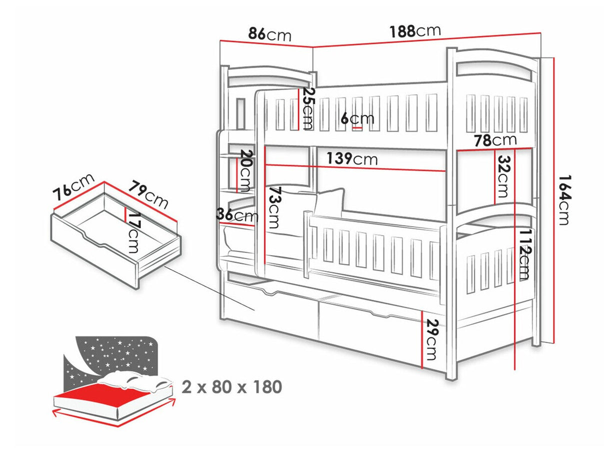 Emeletes ágy Ignas (Mikanik 80)