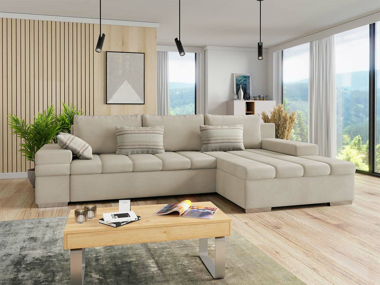 Sarokkanapé Bangkok (Kanton), Változatok: Jobbos, Szín: Uttario Velvet + Senegal 825