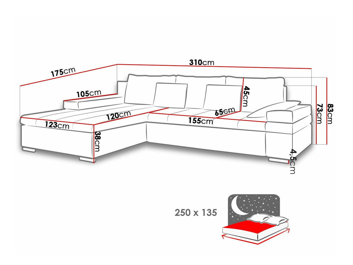 Sarokkanapé Bangkok (Kanton), Változatok: Balos, Szín: Uttario Velvet + Senegal 825