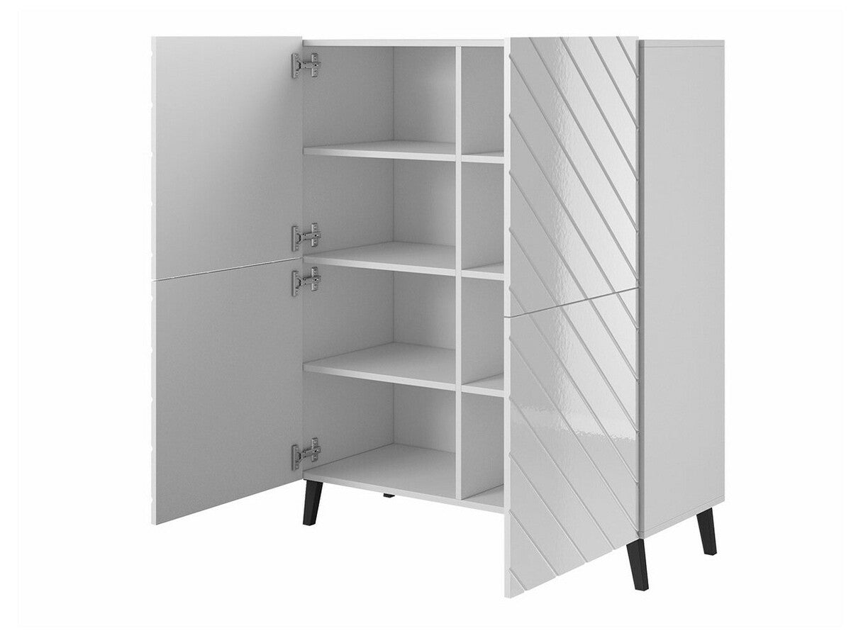 Szekrény ABETO 100 (Zitok), Szín: Fekete + Fényes fekete