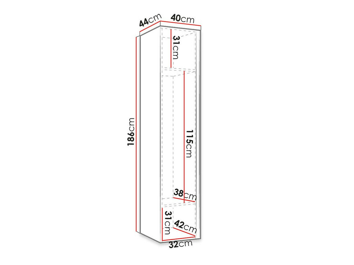 Gardróbszekrény Orion (Tavasz), Szín: Fehér