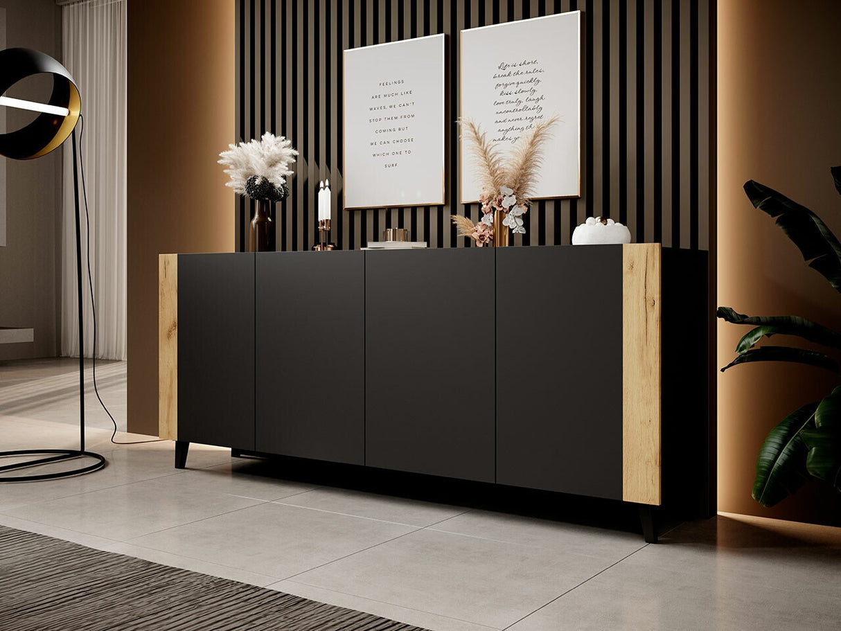 Szekrény (Ezrunis) FARO (Ezrunis), Fekete + Craft tölgy