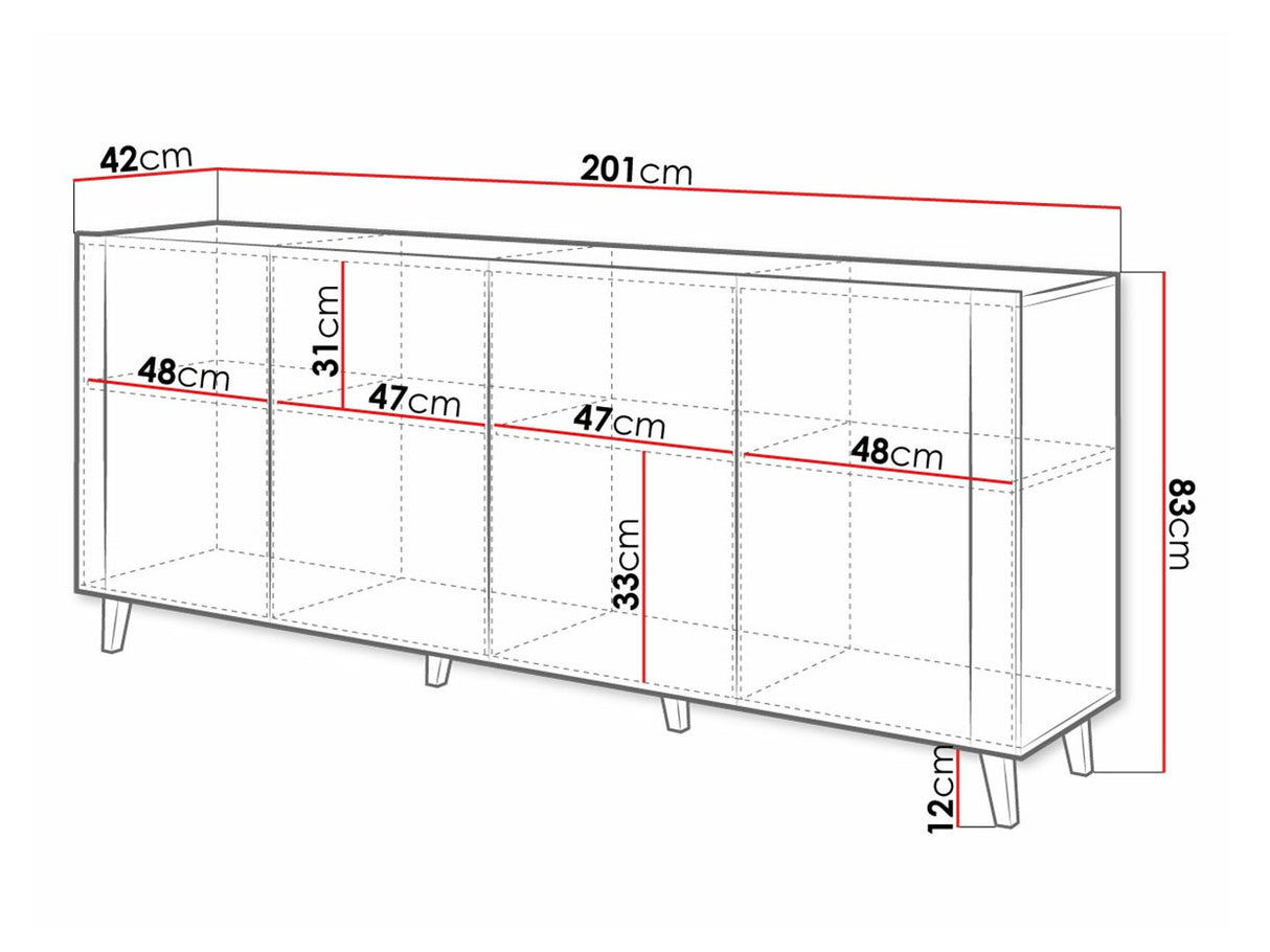 Szekrény (Ezrunis) FARO (Ezrunis), Fekete + Craft tölgy