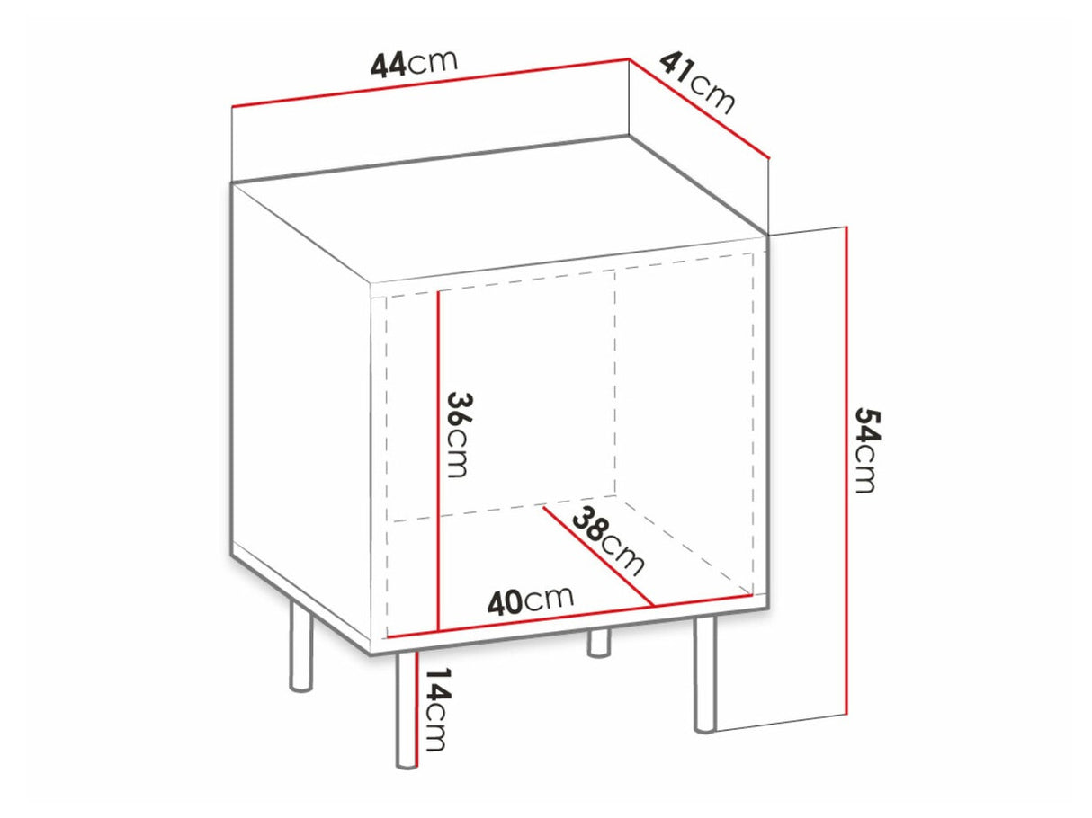 Éjjeliszekrény szett JUNGLE 2 szt. (Lameller), Szín: Fekete + Aranysárga