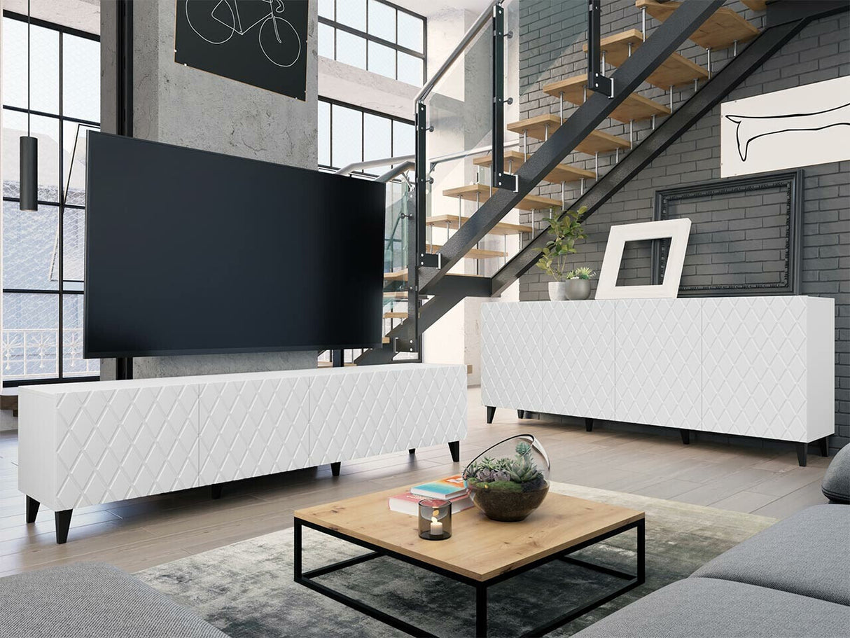 Nappali szett Meble ASTI I (Deziko), Szín: Fehér