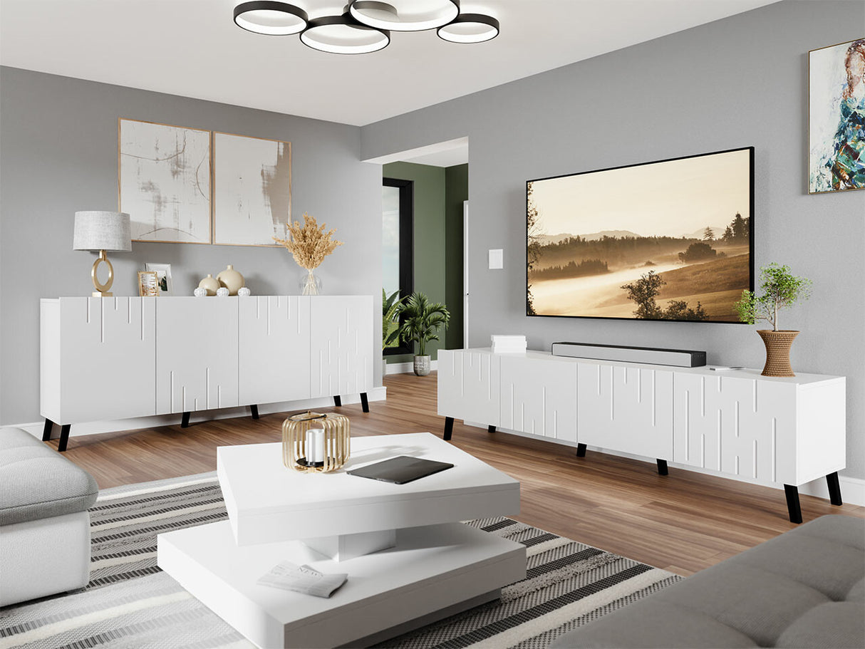 Nappali szett Meble BARI I (Ceramoe), Szín: Fehér