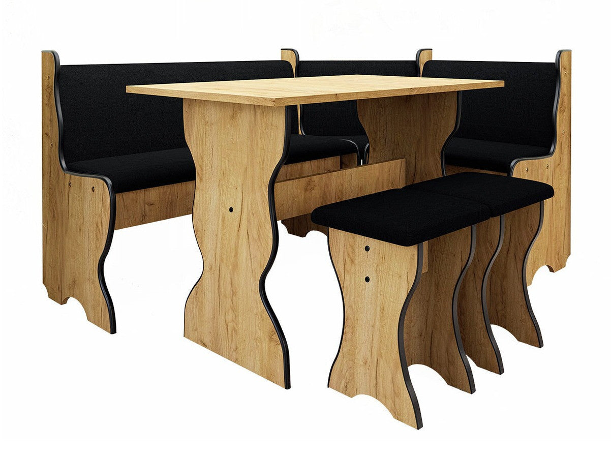 Sarok étkező garnitúra Thomas (Samot), Szín: Kézműves aranytölgy + Hugo 100