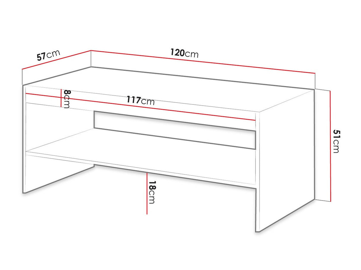 Dohányzóasztal VAMOS (Tilderi), Szín: Wotan tölgy