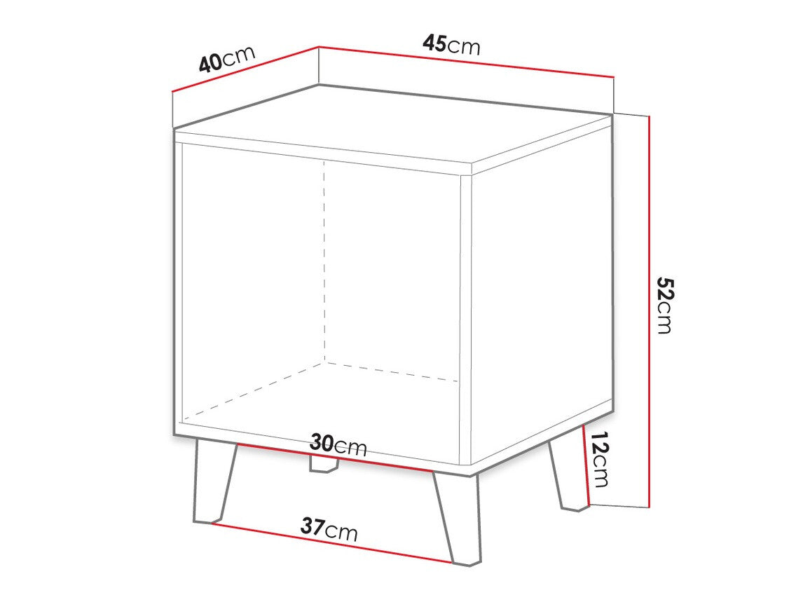 Éjjeliszekrény szett VAMOS II (Tilderi), Szín: Antracit