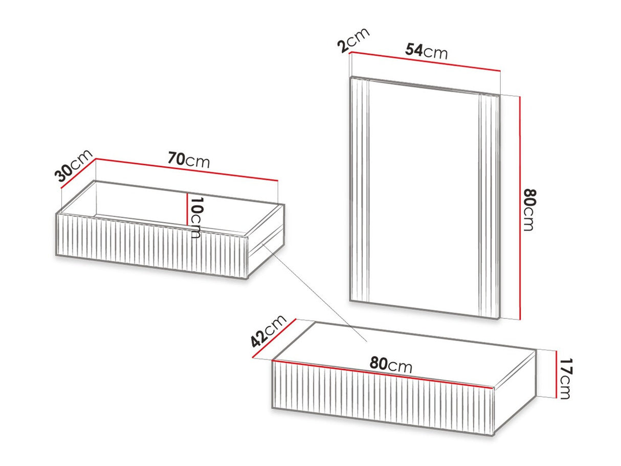 Fésülködő asztal VAMOS IV (Tilderi), Szín: Wotan tölgy