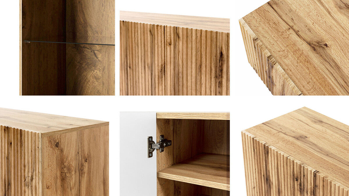 TV-állvány VAMOS 180 EF (Tilderi 180 kandalló), Szín: Wotan tölgy