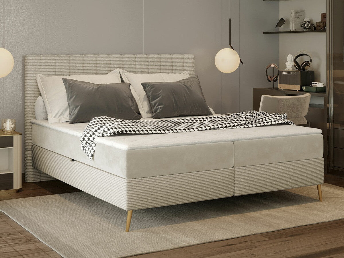 Kontinentális ágy Cindy (Tosseri), Szín: Poso 100 + Paros 01, Alvó felület mérete: 160 x 200 cm