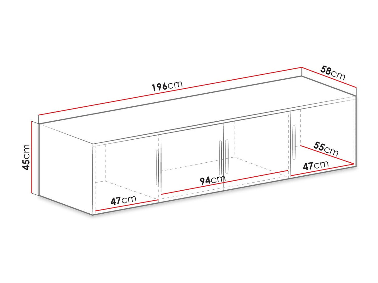 Szekrény BALI D4, Szín: Sonoma tölgy
