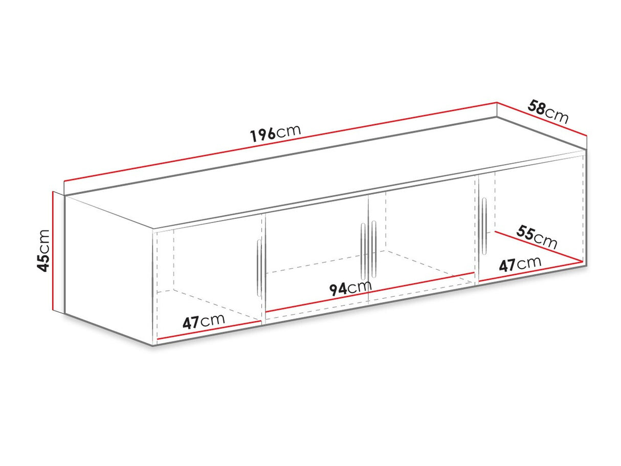 Szekrény BALI D4, Szín: Grafit