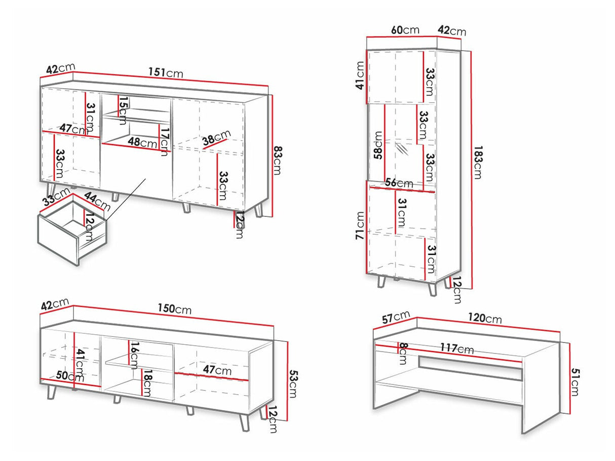 Nappali szett PAFOS I (Sinenko I) (Fekete)